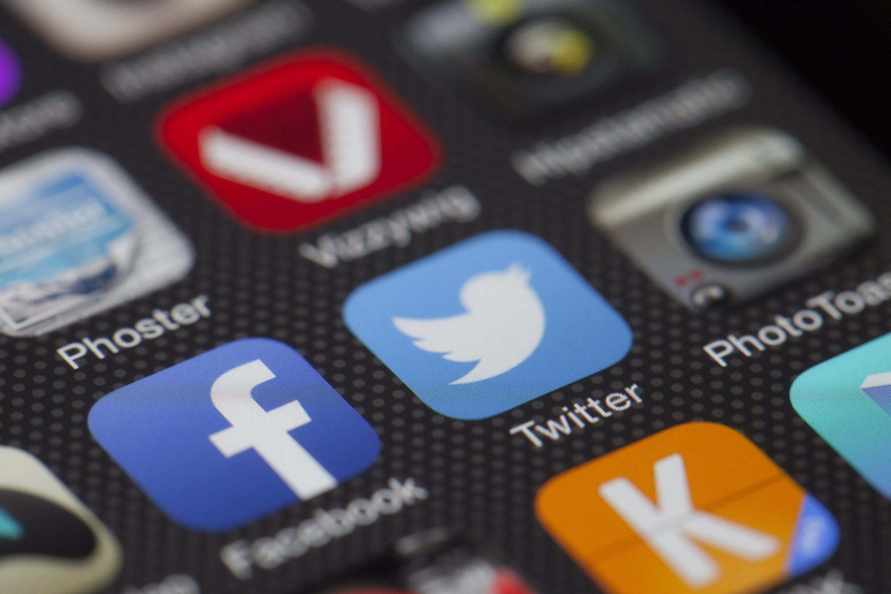 Iphone显示社交媒体应用 Iphone Displaying Social Media Application